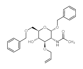 BENZYL 2-ACETAMIDO-3-O-ALLYL-6-O-BENZYL-2-DEOXY-α-D-GLUCOPYRANOSIDE Structure