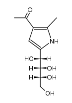 1-[2-methyl-5-(Dr-1tF,2cF,3rF,4-tetrahydroxy-but-catF-yl)-pyrrol-3-yl]-ethanone Structure