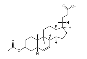 methyl 3α-acetoxy-5β-chol-6-en-24-oate结构式