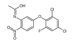 N-[5-(2,4-dichloro-6-fluorophenoxy)-2-nitrophenyl]acetamide Structure