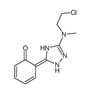 6-[5-[2-chloroethyl(methyl)amino]-1,2-dihydro-1,2,4-triazol-3-ylidene]cyclohexa-2,4-dien-1-one结构式