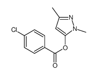 (2,5-dimethylpyrazol-3-yl) 4-chlorobenzoate Structure