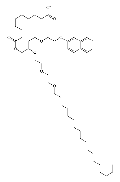 10-[4-(2-naphthalen-2-yloxyethoxy)-2-[2-(2-octadecoxyethoxy)ethoxy]butoxy]-10-oxodecanoate结构式