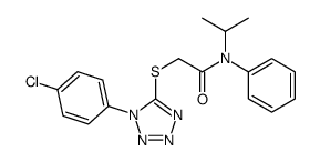 2-[1-(4-chlorophenyl)tetrazol-5-yl]sulfanyl-N-phenyl-N-propan-2-ylacetamide Structure