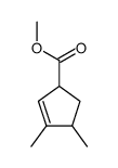 3,4-Dimethyl-2-cyclopentene-1-carboxylic acid methyl ester结构式