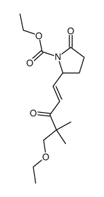 2-((E)-5-Ethoxy-4,4-dimethyl-3-oxo-pent-1-enyl)-5-oxo-pyrrolidine-1-carboxylic acid ethyl ester结构式