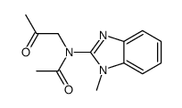 N-(1-methylbenzimidazol-2-yl)-N-(2-oxopropyl)acetamide结构式