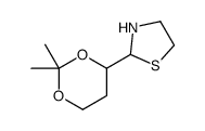 2-(2,2-dimethyl-1,3-dioxan-4-yl)-1,3-thiazolidine结构式