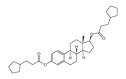 estra-1,3,5(10)-triene-3,17β-diol bis(cyclopentanepropionate) structure