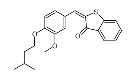 2-[[3-methoxy-4-(3-methylbutoxy)phenyl]methylidene]-1-benzothiophen-3-one结构式