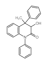 2(1H)-Quinolinone, 3,4-dihydro-3-hydroxy-4-methyl-1,4-diphenyl-, cis- (9CI) Structure