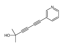 2-methyl-6-pyridin-3-ylhexa-3,5-diyn-2-ol结构式