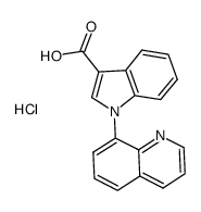 3-carboxy-1-(quinol-8-yl)-1H-indole hydrochloride结构式