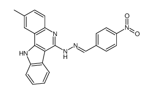 N-(2-Methyl-11H-indolo[3,2-c]quinolin-6-yl)-N'-[1-(4-nitro-phenyl)-meth-(E)-ylidene]-hydrazine Structure