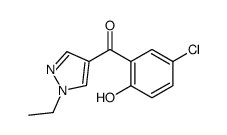 (5-chloro-2-hydroxyphenyl)-(1-ethylpyrazol-4-yl)methanone Structure