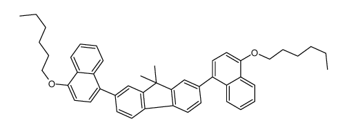 2,7-bis(4-hexoxynaphthalen-1-yl)-9,9-dimethylfluorene Structure