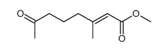 (E)-methyl 3-methyl-7-oxooct-2-enoate结构式