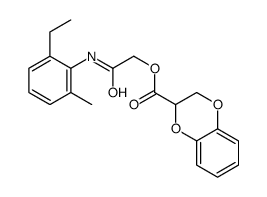 [2-(2-ethyl-6-methylanilino)-2-oxoethyl] 2,3-dihydro-1,4-benzodioxine-3-carboxylate Structure