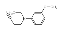 3-(ethyl(3-methoxyphenyl)amino)propanenitrile structure