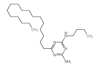 N-butyl-6-heptadecyl-1,3,5-triazine-2,4-diamine structure