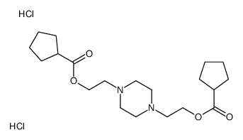 2-[4-[2-(cyclopentanecarbonyloxy)ethyl]piperazin-1-yl]ethyl cyclopentanecarboxylate,dihydrochloride结构式