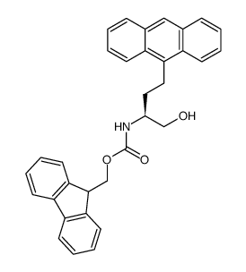 (9H-fluoren-9-yl)methyl (S)-[3-(anthracen-9-yl)-1-(hydroxymethyl)propyl]carbamate Structure