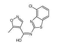 N-(4-chloro-1,3-benzothiazol-2-yl)-5-methyl-1,2-oxazole-4-carboxamide结构式