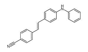 4-[2-(4-anilinophenyl)ethenyl]benzonitrile结构式
