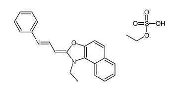 ethyl 3-ethyl-2-[2-(phenylamino)vinyl]naphth[1,2-d]oxazolium sulphate structure