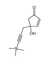 4-hydroxy-4-(3-(trimethylsilyl)prop-2-yn-1-yl)cyclopent-2-enone结构式