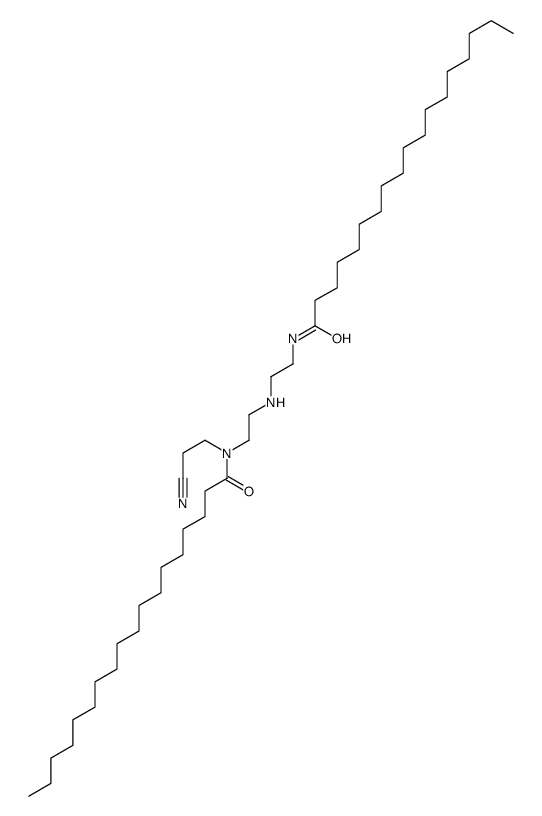 N-(2-Cyanoethyl)-N-[2-[[2-[(1-oxooctadecyl)amino]ethyl]amino]ethyl]octadecanamide Structure