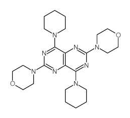 Pyrimido[5,4-d]pyrimidine,2,6-di-4-morpholinyl-4,8-di-1-piperidinyl- Structure