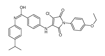 4-[[4-chloro-1-(4-ethoxyphenyl)-2,5-dioxopyrrol-3-yl]amino]-N-(4-propan-2-ylphenyl)benzamide Structure