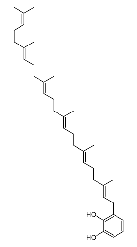 3-(3,7,11,15,19,23-hexamethyltetracosa-2,6,10,14,18,22-hexaenyl)benzene-1,2-diol结构式