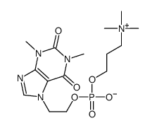 2-(1,3-dimethyl-2,6-dioxopurin-7-yl)ethyl 3-(trimethylazaniumyl)propyl phosphate结构式