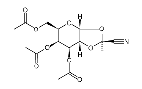 3,4,6-tri-O-acetyl-1,2-O-[1-(exo-cyano)ethylidene]-α-D-galactopyranose结构式