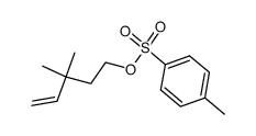 3,3-dimethylpent-4-en-1-yl 4-methylbenzenesulfonate结构式