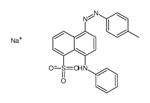 3-[[4-[Ethyl(phenylmethyl)amino]phenyl]azo]-4-[(4-methylphenyl)sulfonyl]benzenesulfonic acid sodium salt结构式