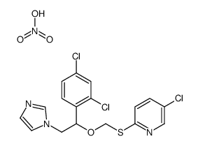 Pyridine, 5-chloro-2-(((1-(2,4-dichlorophenyl)-2-(1H-imidazol-1-yl)eth oxy)methyl)thio)-, mononitrate picture