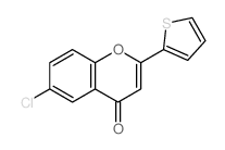 6-chloro-2-thiophen-2-yl-chromen-4-one structure