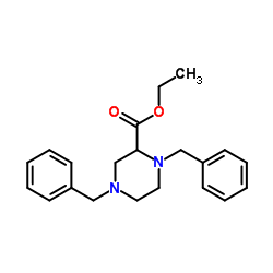Ethyl 1,4-dibenzyl-2-piperazinecarboxylate Structure