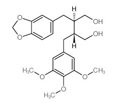 (2R,3R)-2-(1,3-benzodioxol-5-ylmethyl)-3-[(3,4,5-trimethoxyphenyl)methyl]butane-1,4-diol Structure
