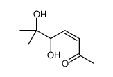 5,6-dihydroxy-6-methylhept-3-en-2-one Structure