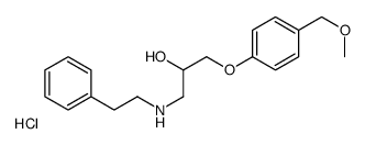 1-[4-(methoxymethyl)phenoxy]-3-(2-phenylethylamino)propan-2-ol,hydrochloride Structure
