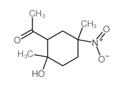 1-(2-hydroxy-2,5-dimethyl-5-nitro-cyclohexyl)ethanone Structure