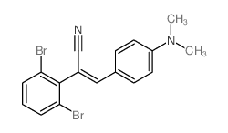 (Z)-2-(2,6-dibromophenyl)-3-(4-dimethylaminophenyl)prop-2-enenitrile结构式