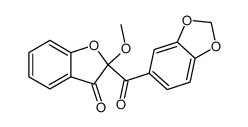 2-Methoxy-2-(3,4-methylendioxybenzoyl)-3(2H)-benzofuranon Structure