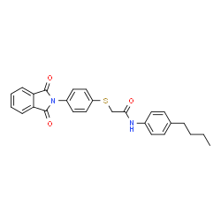 N-(4-BUTYLPHENYL)-2-([4-(1,3-DIOXO-1,3-DIHYDRO-2H-ISOINDOL-2-YL)PHENYL]SULFANYL)ACETAMIDE Structure