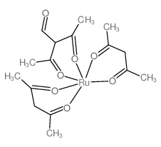 Ruthenium,(2-acetyl-3-oxobutanalato-O2,O3)bis(2,4-pentanedionato-O,O')-,(OC-6-22)- (9CI)结构式