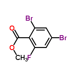 Methyl 2,4-dibromo-6-fluorobenzoate结构式
